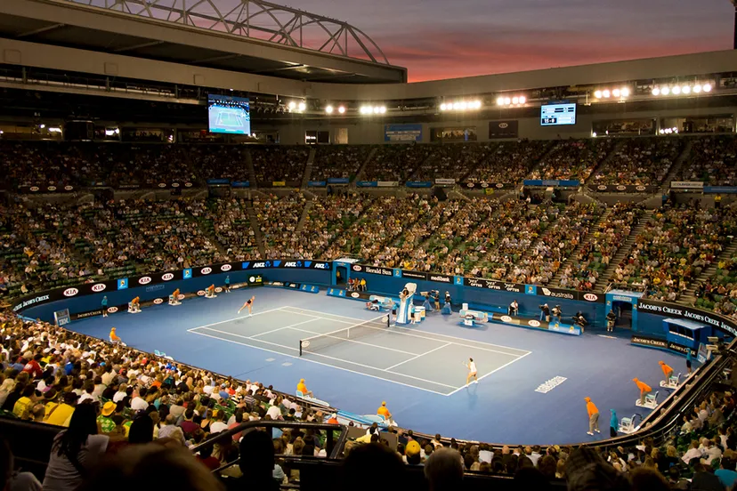 australian open steve collis from melbourne australia centre court at dusk uploaded by flickrworker cc by 20 via wikimedia commons