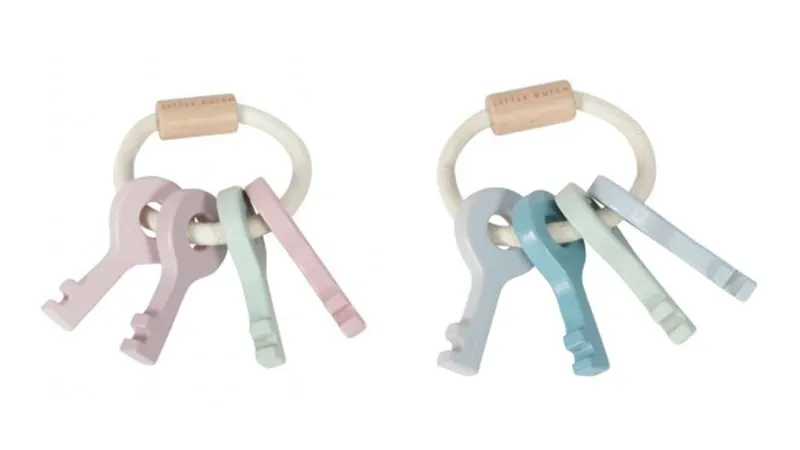 belangrijke veiligheidswaarschuwing little dutch houten speelgoed sleutels adventure pink and blue