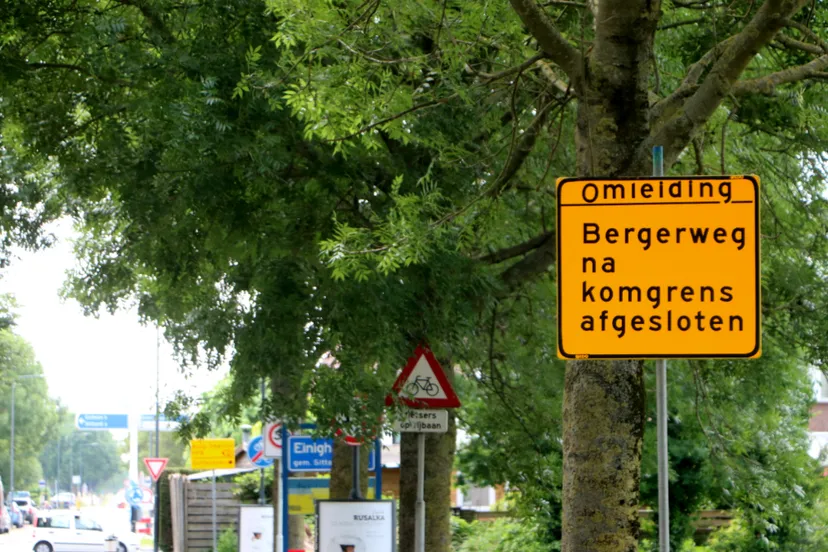 bergerweg afgesloten