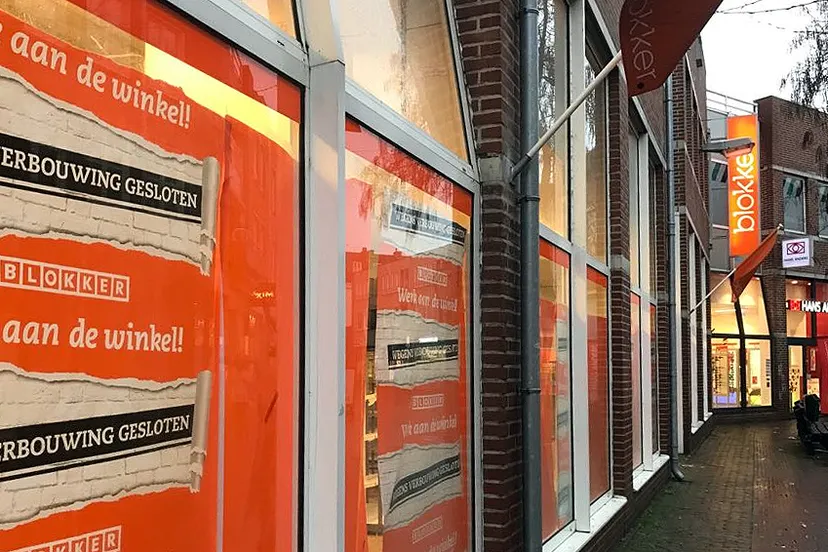 blokker wegens verbouwing gesloten