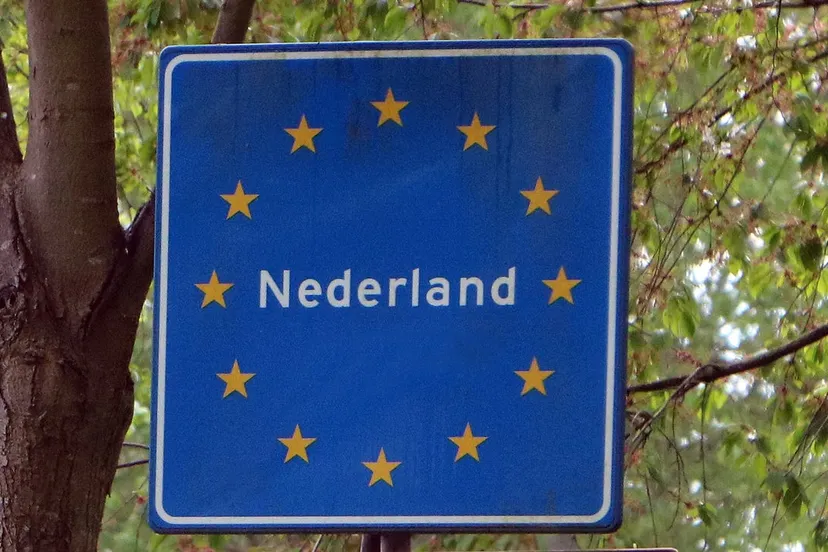 bord grensovergang met nederland