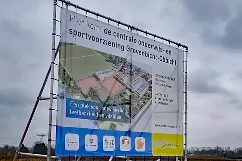 bouwbord sport en kindcentrum obbicht grevenbicht