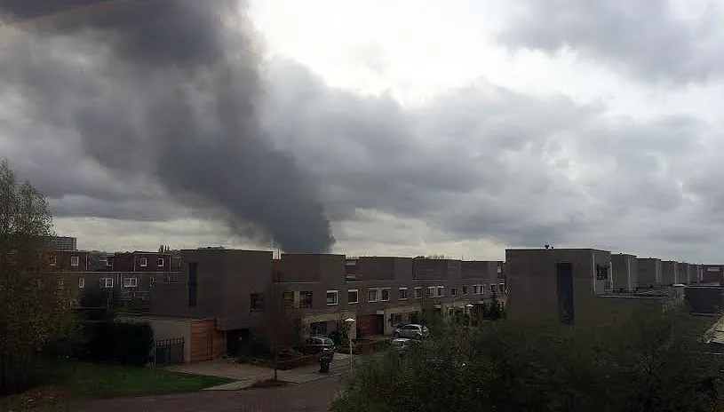 brand bij chemelot 9 november 2015 vanuit sittard noord