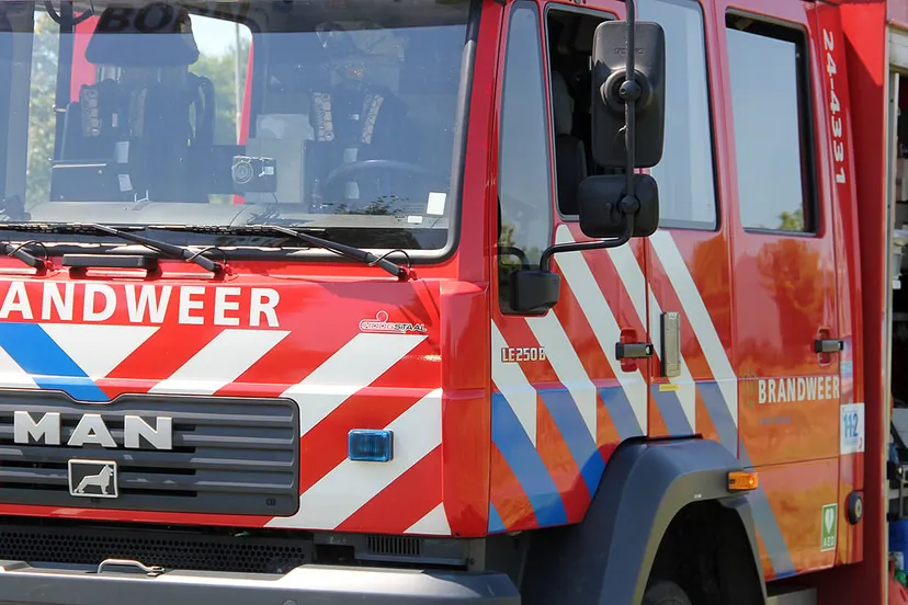 brandweer bluswagen man
