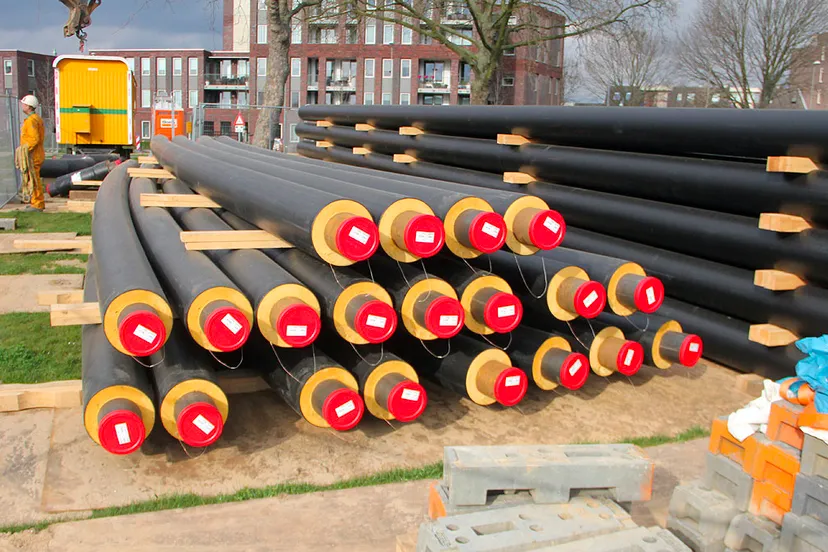 buizen van het groene net stadsverwarming