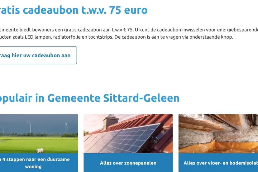 cadeaubon energiebesparende maatregelen huurders