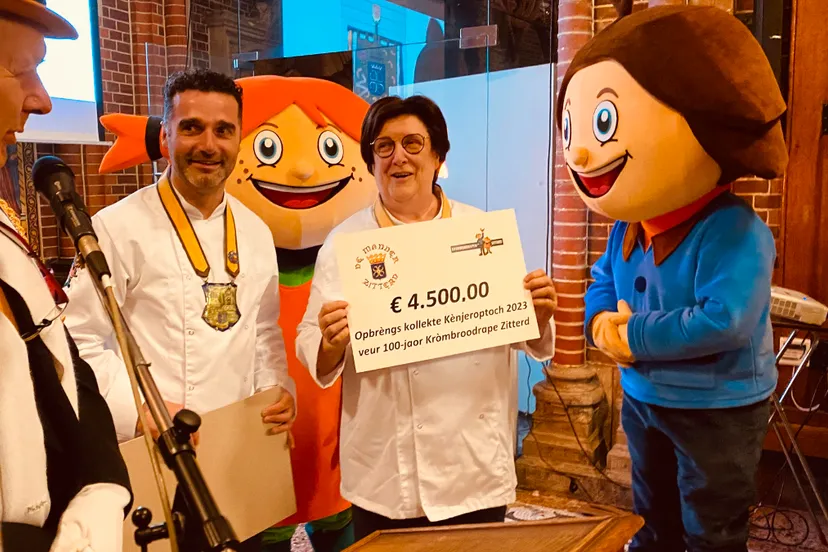 cheque van de mander voor krombroodrapencomite