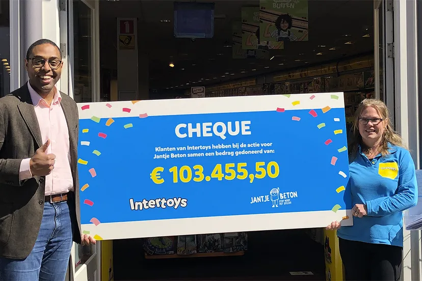 cheque van intertoys voor jantje beton