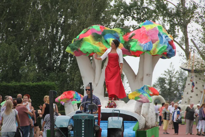 culturele stoet berg aan de maas praalwagen oogstdank koningin