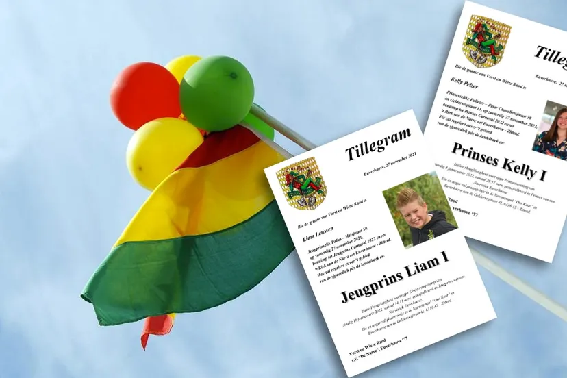 cv de narre hoogheden voor 2022 carnavalsdriekleur rood geel groen vlag 1