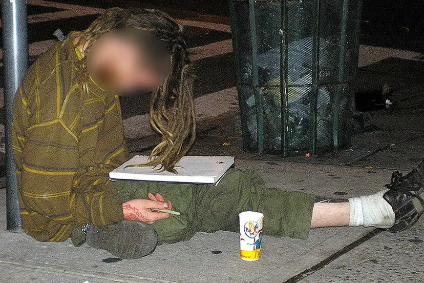 dakloze op straat in new york