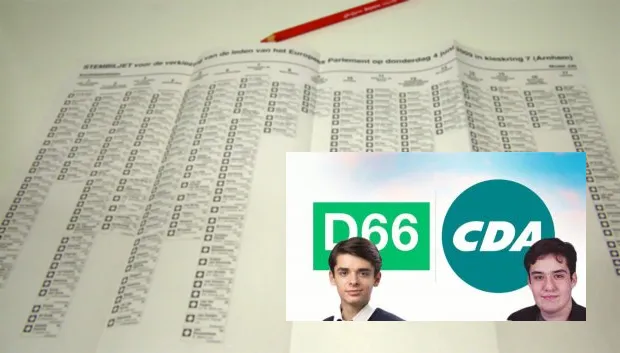 debat jongste kandidaten cda en d66 verkiezingen stembiljet vaag