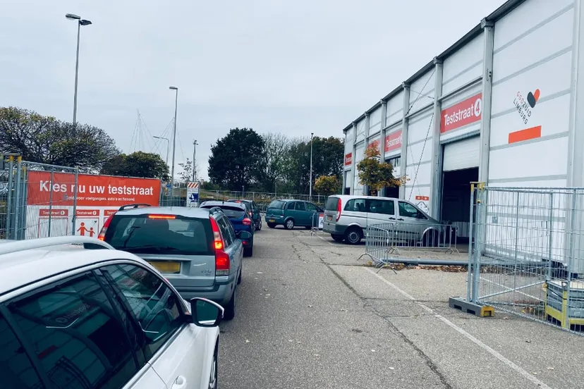 drukte in de teststraat 6 november 2021
