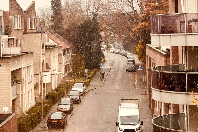 eerste natte sneeuw van deze winter in sittard