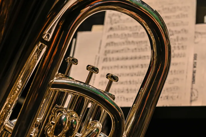 euphonium muziek op pupiter