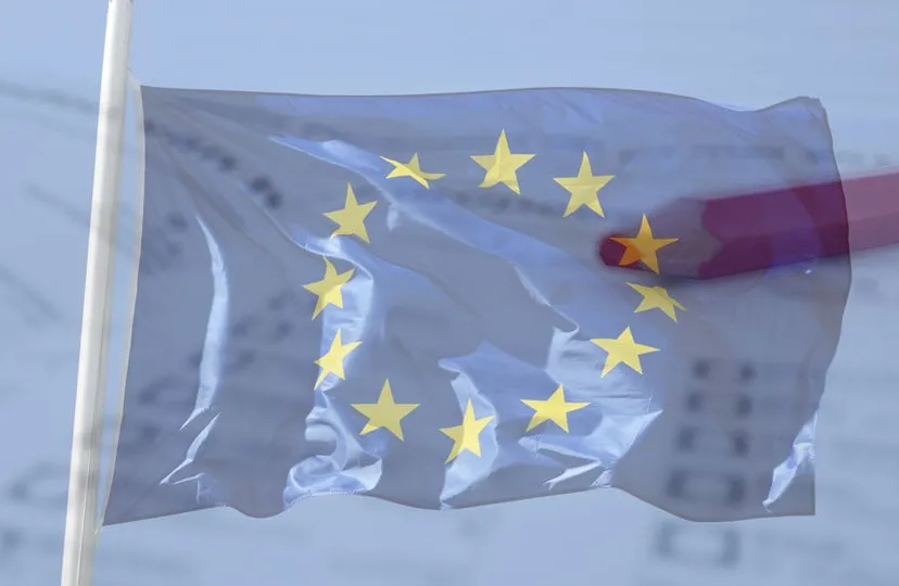 europese verkiezingen stembiljet vlag potlood