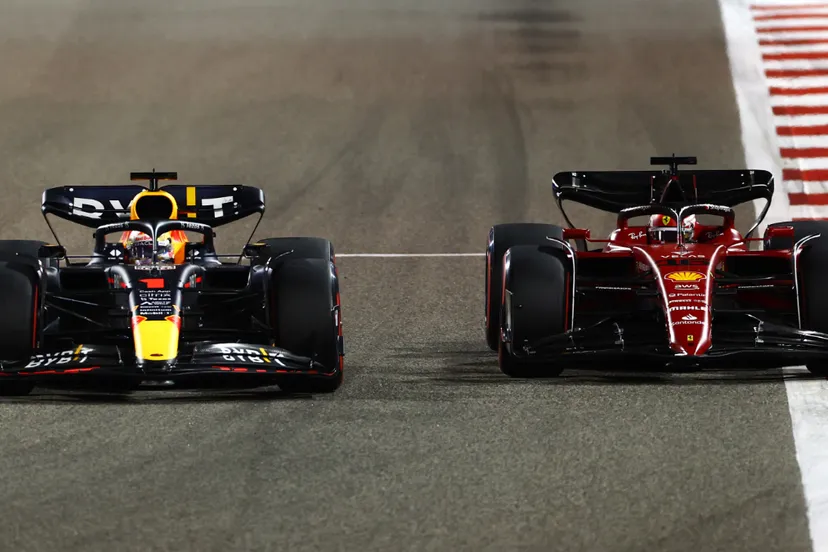 f1 2022 01 bahrein race max verstappen en charles leclerc