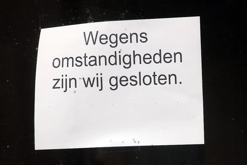 faillissement wegens omstandigheden zijn wij gesloten