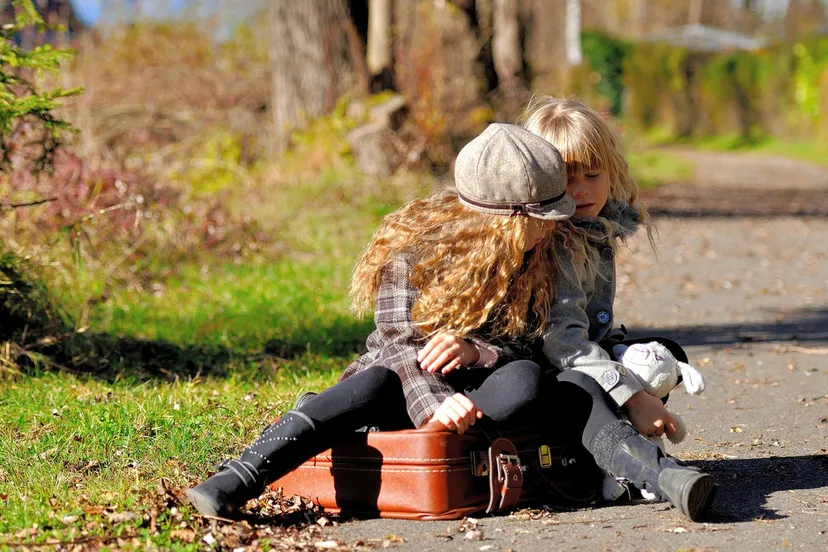 familierecht nature people girl autumn child luggage 921809 pxherecom