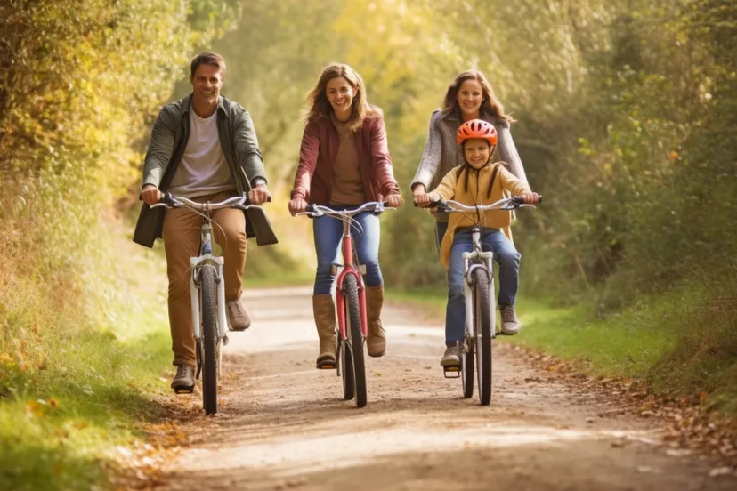 fietsen met familie en vrienden