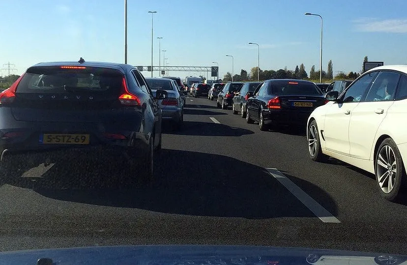 file op de a2 bij het vonderen