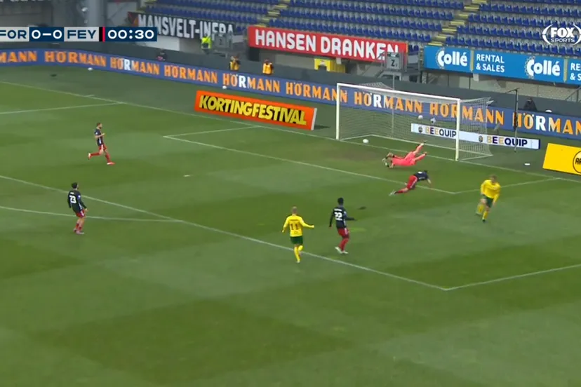 flemming scoort 1 0 tegen feyenoord november 2020