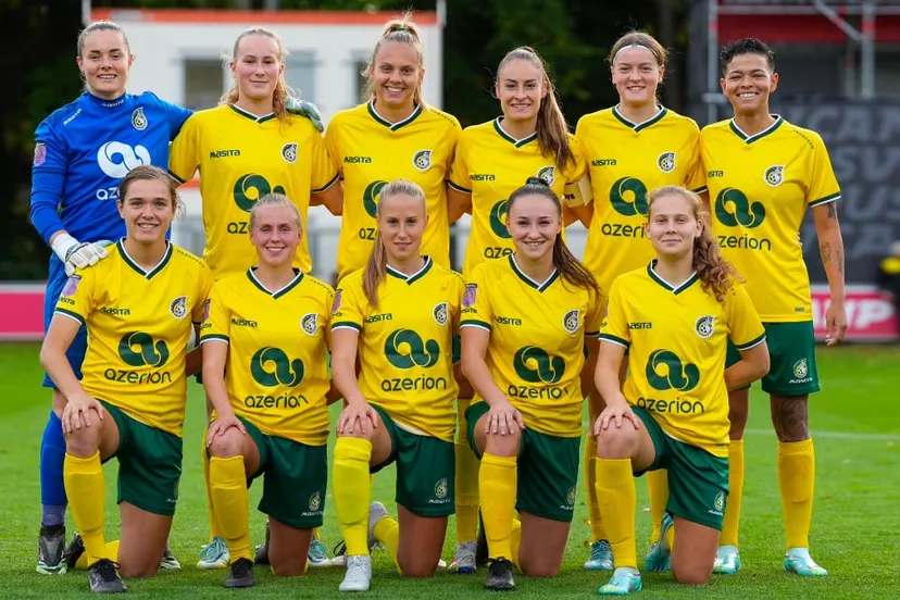 fortuna vrouwen voor wedstrijd tegen psv