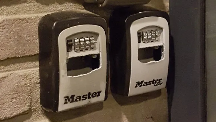 gekraakte sleutelkastjes