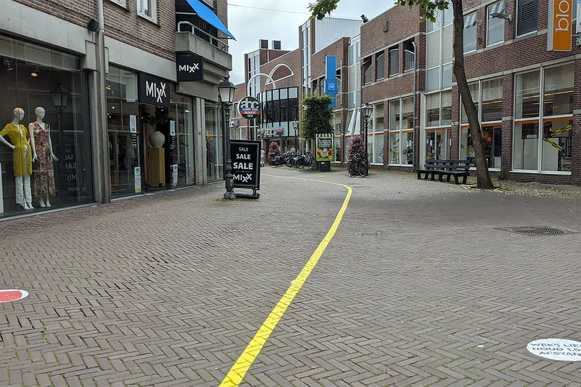 gele scheidslijn centrum sittard