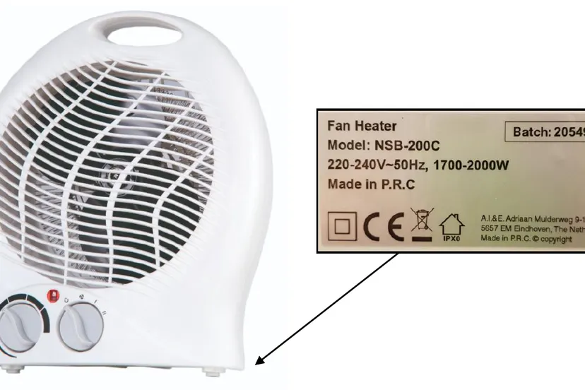 gevaarlijke ventilatorkachel