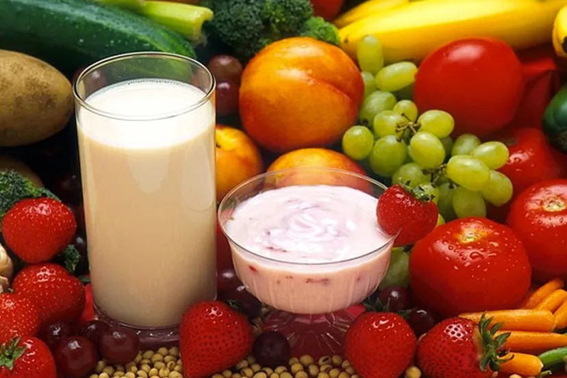 gezond eten groenten fruit melk