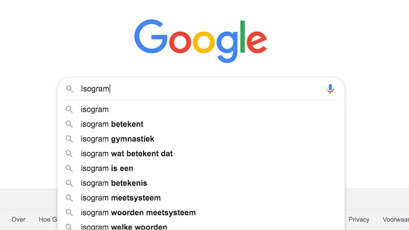 google zoekpagina
