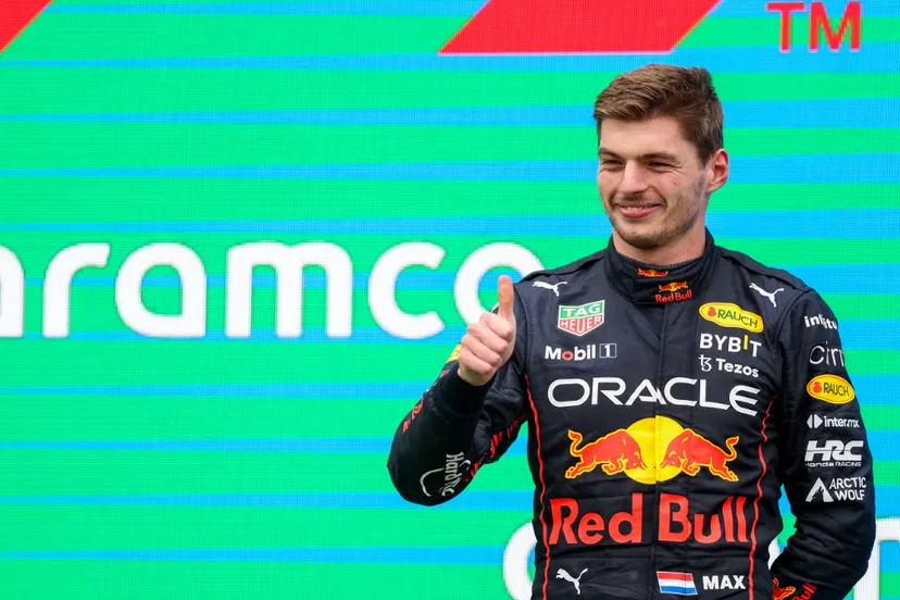 gp hongarije mx verstappen op het podium