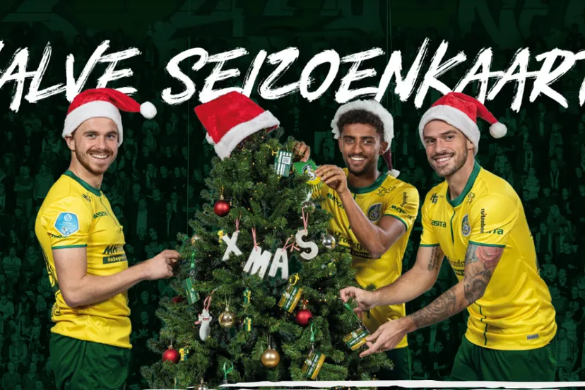 halve seizoenskaart cadeau aan jonge voetballertjes