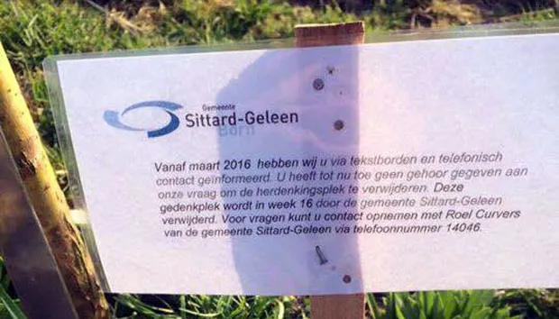 herdenkingsmonumentje munstergeleen 21