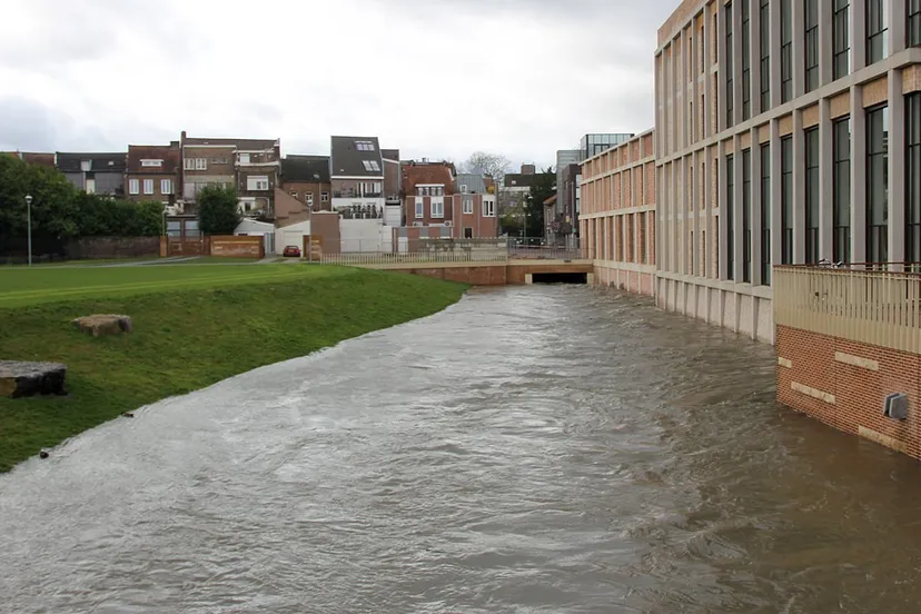 hoogwater na veel regel cotelbeek ligne 1