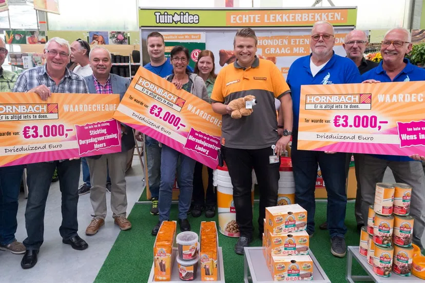 hornbach cheque goede doel bob rohenkohl