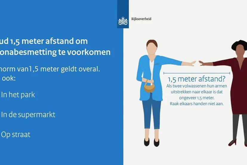 houd anderhalve meter afstand