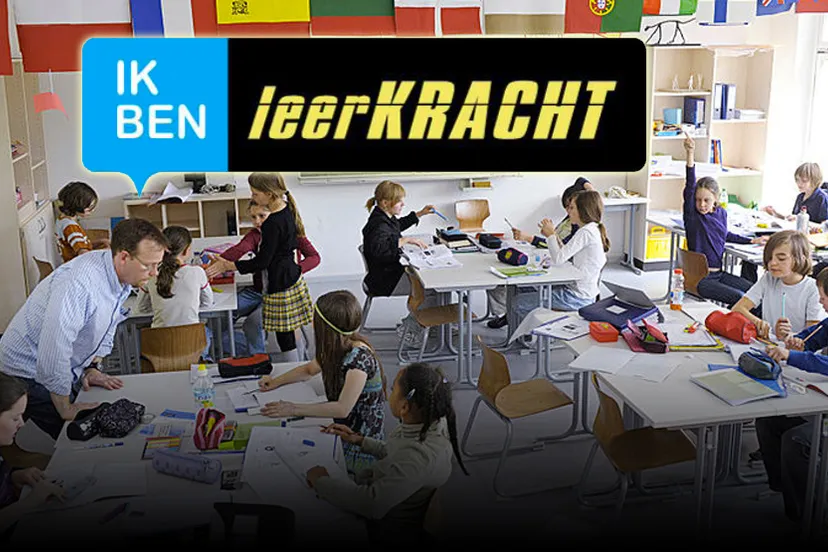 ik ben leerkracht klaslokaal met kinderen en onderwijzer