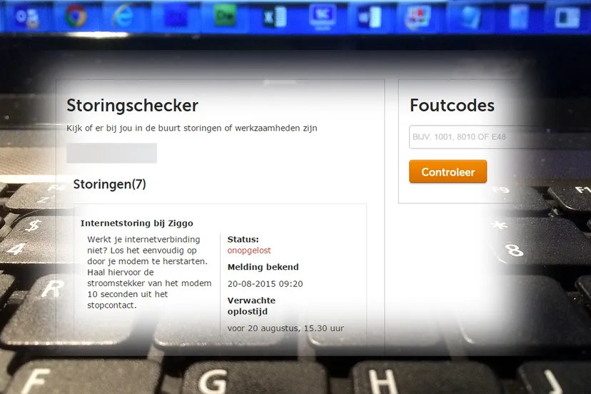 internetstoring bij ziggo