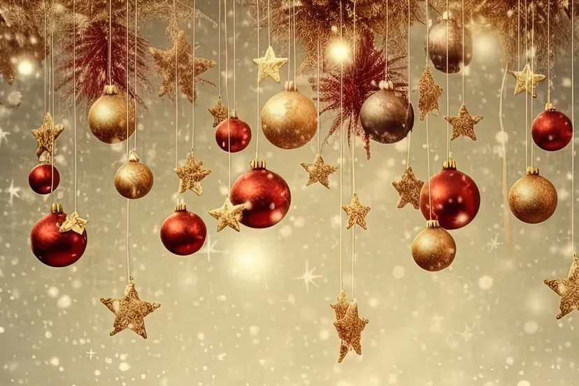 kerststerren en kerstballen