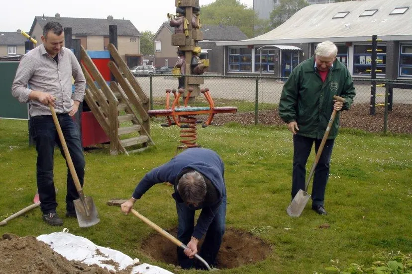 kiwanis aan het werk in de roetsj