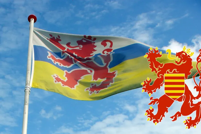 limburgse vlag en belgisch limburgse leeuw