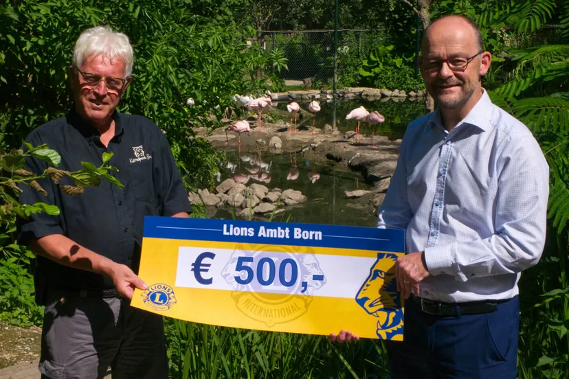lions ambt born geven dierenpark born cheque