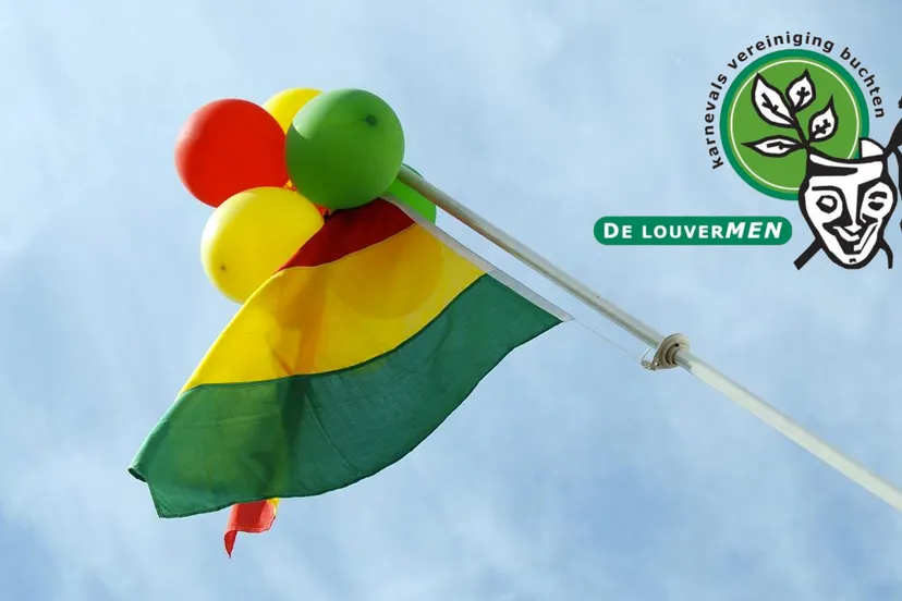 louvermen buchten carnavalsdriekleur rood geel groen vlag 1