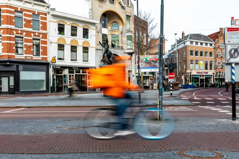 maaltijdbezorger op de fiets