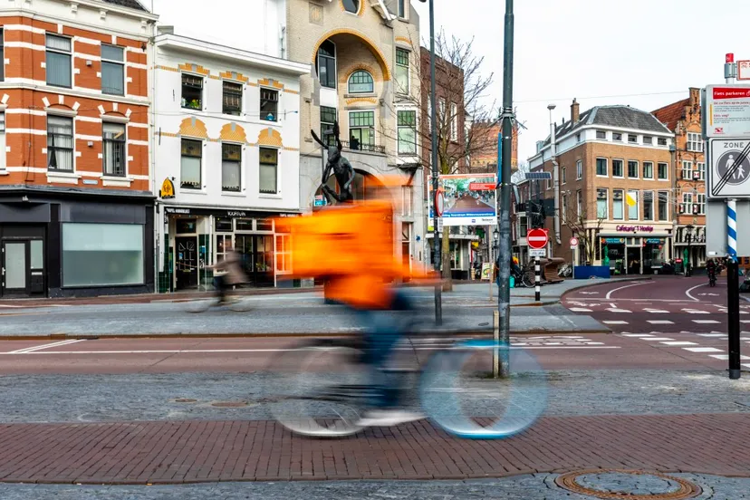 maaltijdbezorger op de fiets