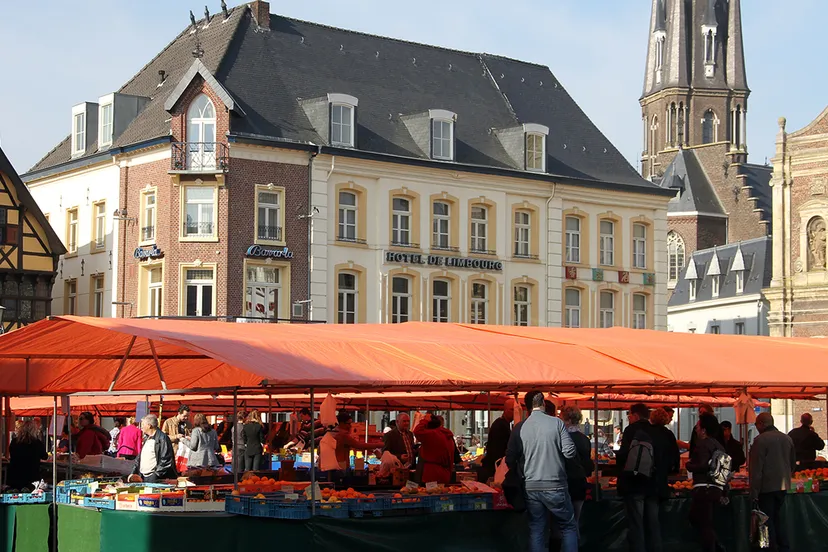 markt sittard op een zaterdag in2014