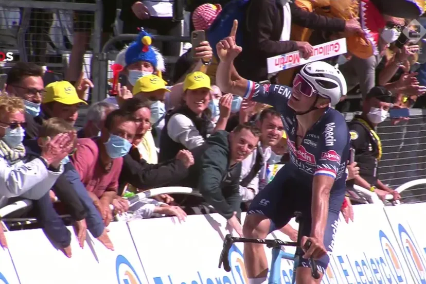 mathieu van der poel wint etappe 2 tdf 2021