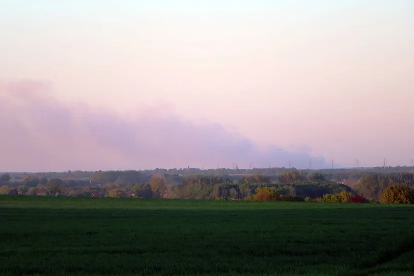 natuurbrand herkenbosch te zien vanuit sittard